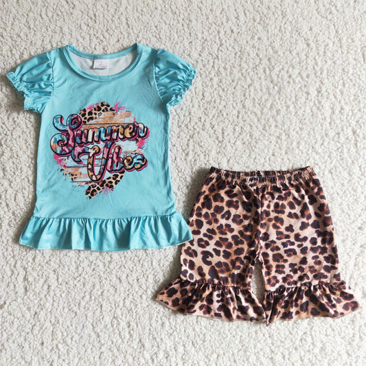 B12-30 Kids Girls Summer Vibes Boutique Outfit