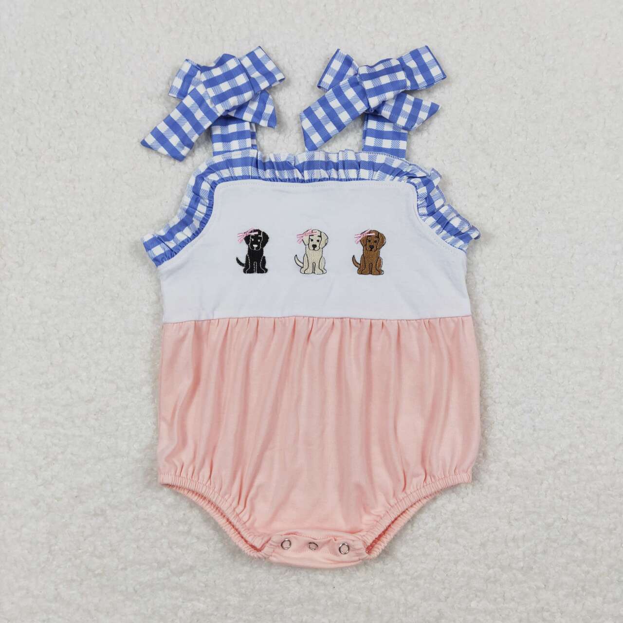 Summer Baby Sibling Brother Sister Embroidery Dog Clothes Set