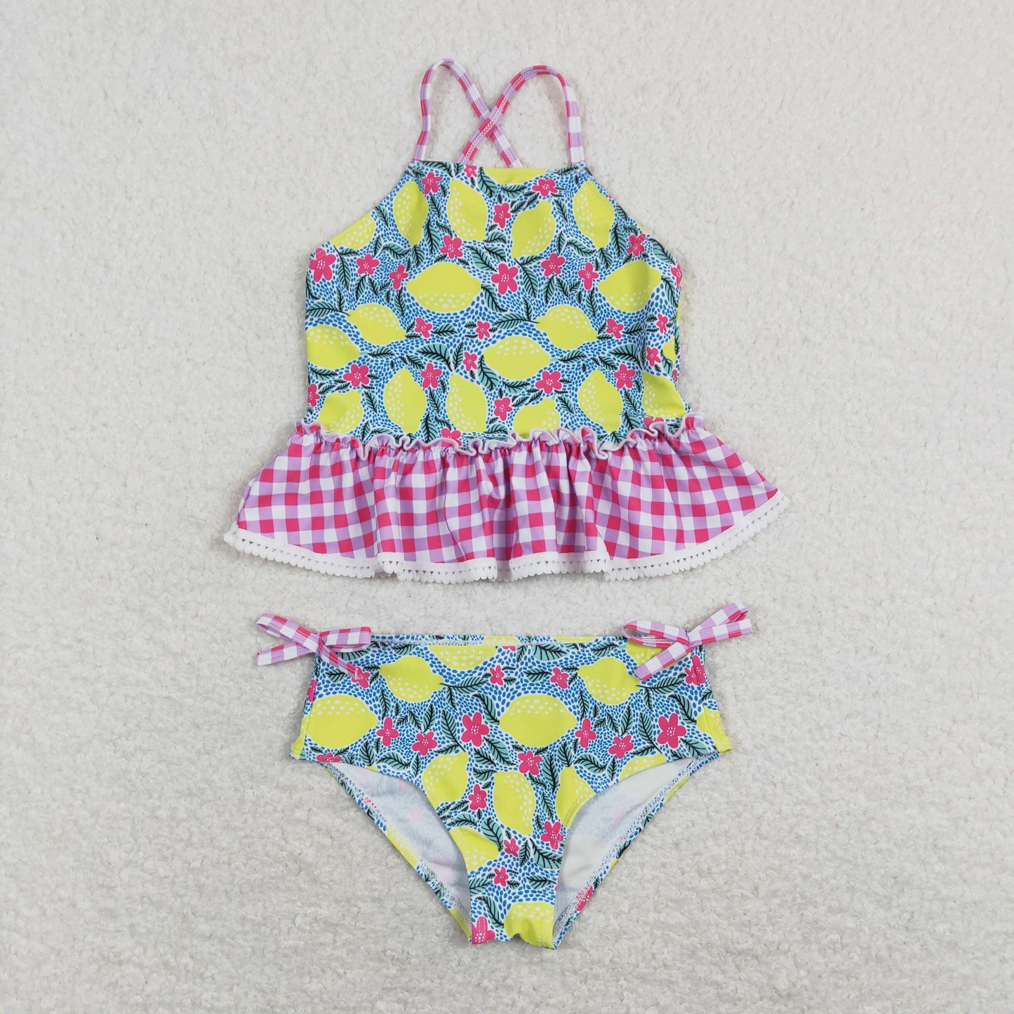 Baby Girls Lemon Flower Swimsuit
