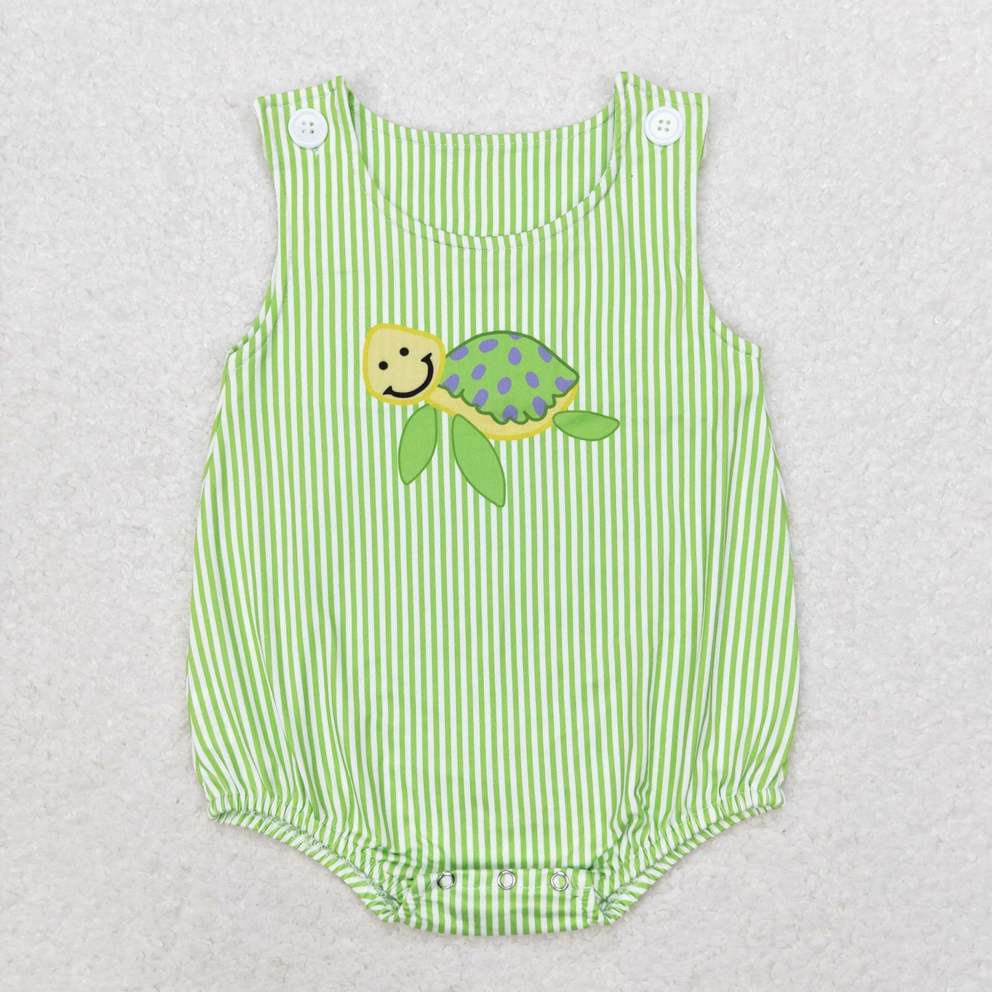 Newborn Baby Boys Romper Sea Turtle Green Color