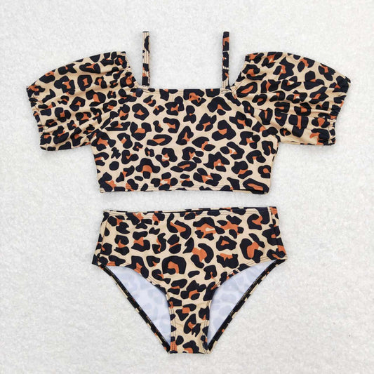 S0272 Baby Girls Leopard Swimwear Swimsuit