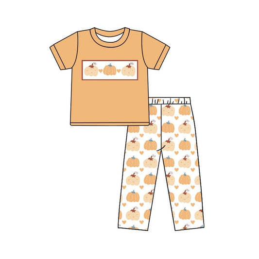 Kids Boys umpkin  Top Orange   Pants Set 3 MOQ Pre-order